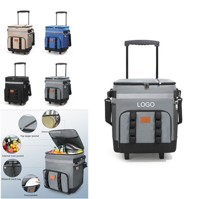 Portable Cooler with Wheels and Handle Collapsible Rolling