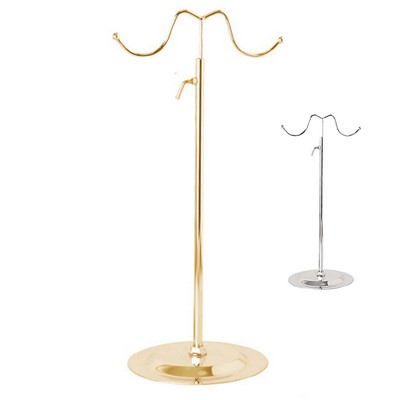Freestanding Bag Display Rack with Double Hooks.