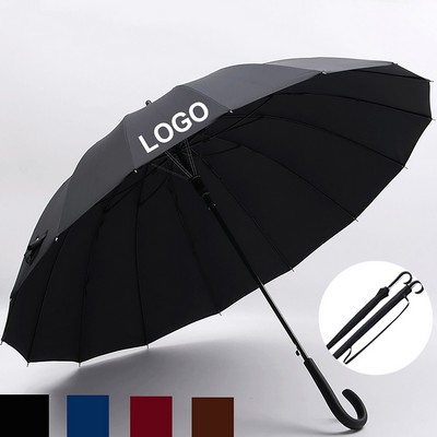Auto Open Long Handle J Shape Umbrella