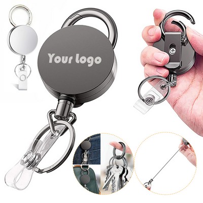 Retractable Keyring Metal Wire Keychain