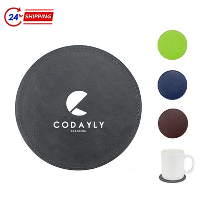 Round Leather Coaster