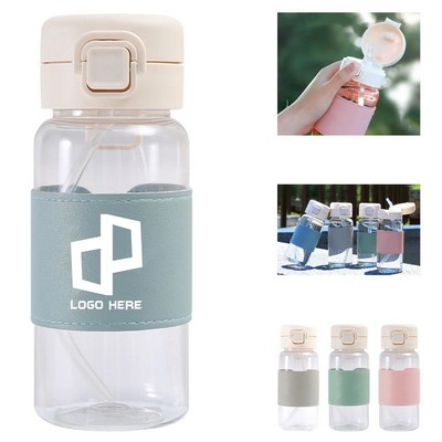 14 Oz Water Bottles W/Straw