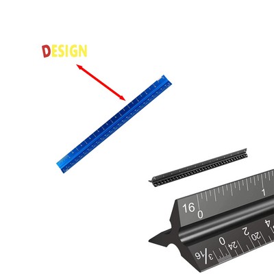 Aluminum Triangular Scale Ruler for Precision Drawing