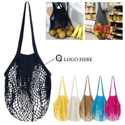 Handheld Woven Cotton Mesh Bag