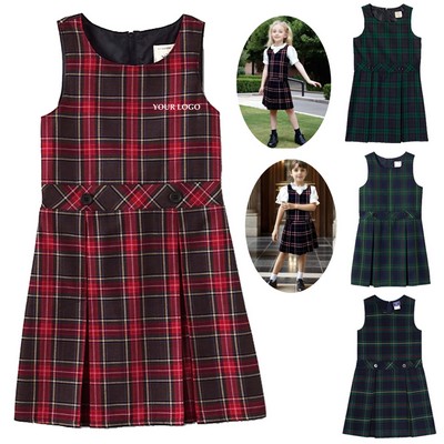 Girls Uniform Plaid Jumper