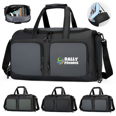 Waterproof Travel Gym Duffle Bag with Shoe Compartment