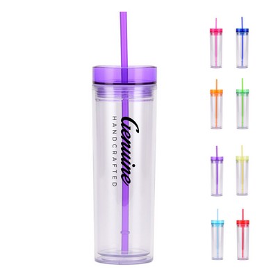 16oz Acrylic Insulated Beverage Tumbler