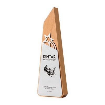 Five-Pointed Star Wooden Trophy