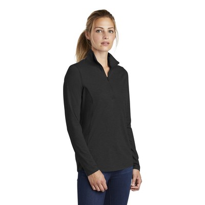 Sport-Tek® Women's PosiCharge Tri-Blend Wicking 1/4-Zip Pullover