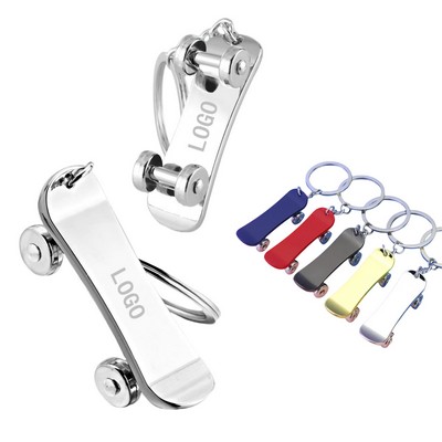 Scooter Metal Keychain