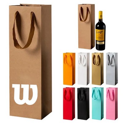 Kraft Paper Gift Tote Wine Bag