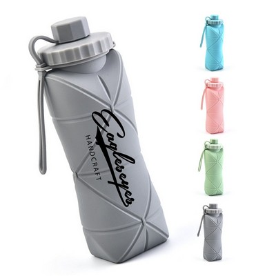 20oz Silicone Collapsible Water Bottle