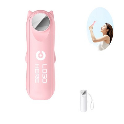 Small Mini Foldable Makeup Mirror Fan