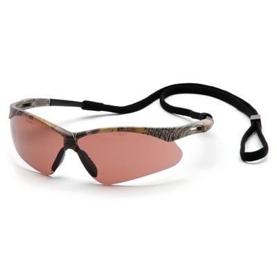 PMXTREME Safety Glasses, Camo Frame with Anti-Fog Lens and Cord