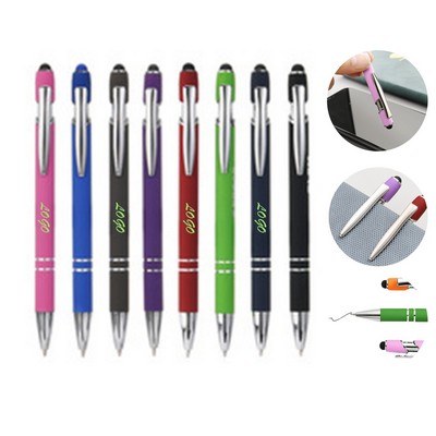 Business Stationery Colored Metal Click-Type Gel Pen Ballpoint Sign Touchscreen Pen