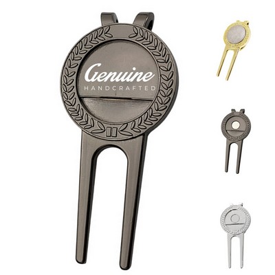Zinc Alloy Divot Tool with Iron Golf Marker
