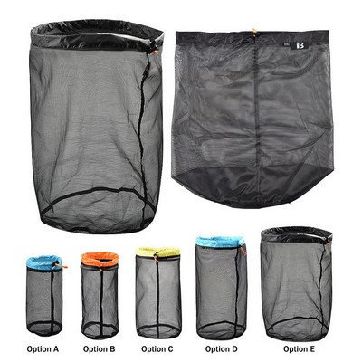Lightweight Travel Nylon Mesh Drawstring Storage Bag