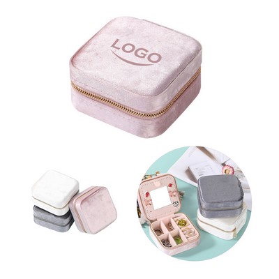 Portable Velvet Jewelry Storage Box.