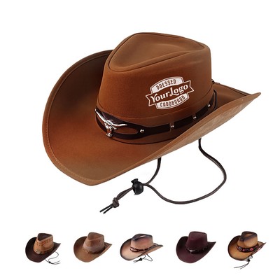 Classic Leather Western Cowboy Hat