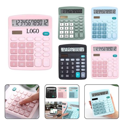 Solar Powered Calculator On Hand