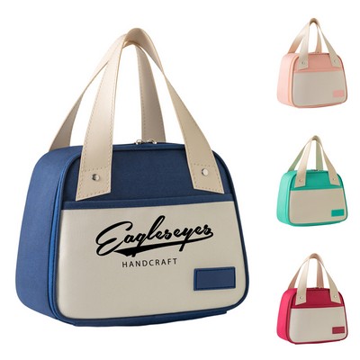 Trapezoidal Oxford Cloth Insulated Tote Bag