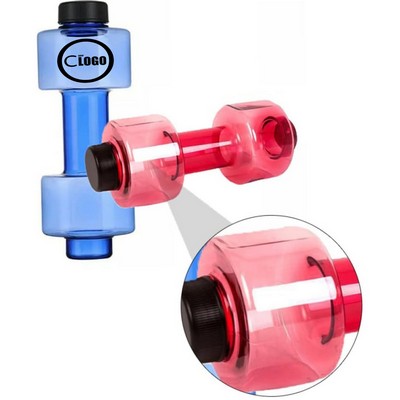 18.6 Oz Dumbbell-Shaped Fitness Water Bottle