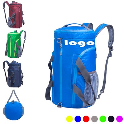 Foldable Travel Backpack Gym Duffel Bag Organizer