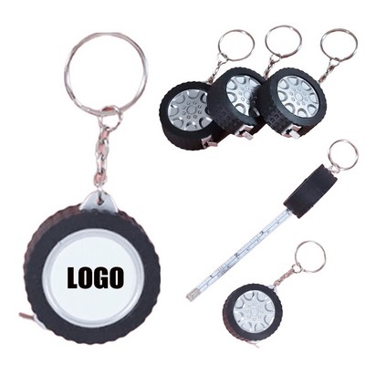 Tire - Style Tape Measure Keychain