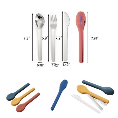 Travel-Friendly Stainless Steel Cutlery Set