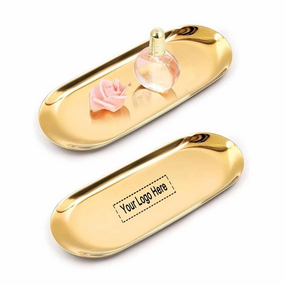 Golden Stainless Steel Decorative Tray