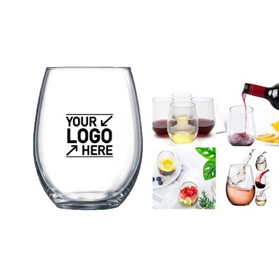 12oz Egg-Shaped Stemless Plastic PET Wine Glass