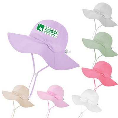 0-8 Girl Sun Summer Foldable Beach Wide Brim Hats