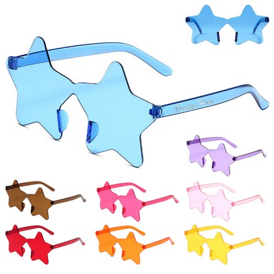 Rimless Star Shaped Sunglasses