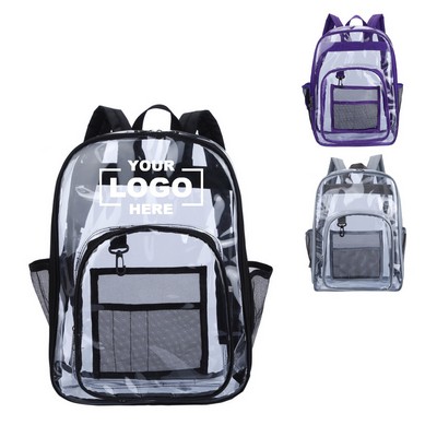 PVC Student Backpack Clear Bookbag