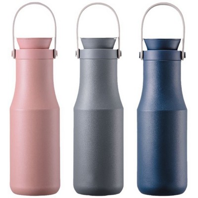 6 Oz. Stainless Steel Vacuum Water Bottle with Handle