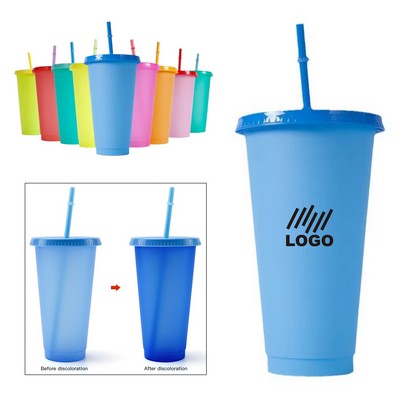24oz Reusable Cold Color Changing Cup