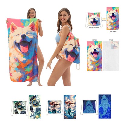 Ultimate Convenience 2-in-1 Foldable Beach Towel