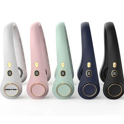 LCD Display USB Powered Foldable Neck Fan