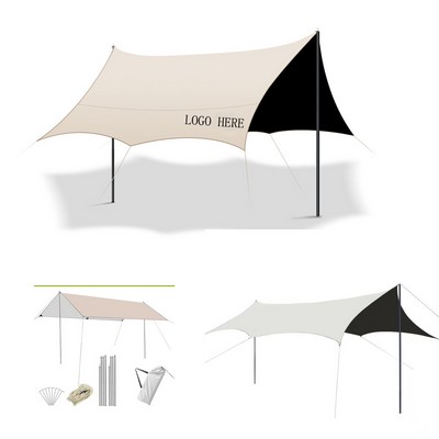 Camping Tarp With Poles