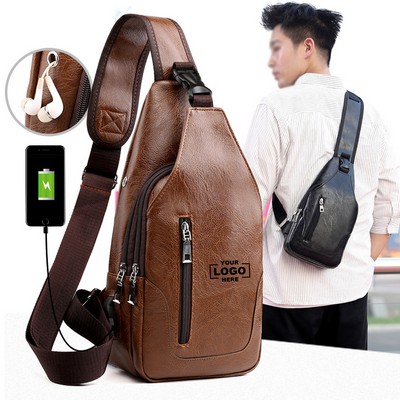PU Leather Sling Bag