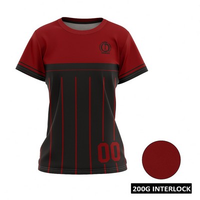 Women's Sublimation Baseball Fanwear Jersey (Crew or V)