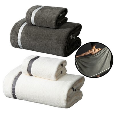 Coral Velvet Bath Towel