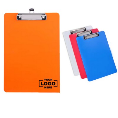 A4 Size Durable Plastic Writing Clipboard with Stainless Steel Spring Clip