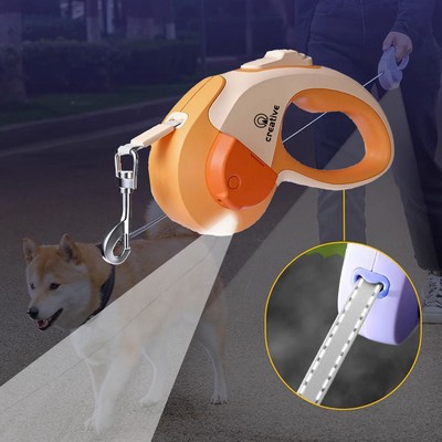 16' Retractable Leash w/ Flashlight