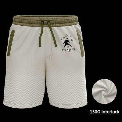Men's Training Shorts Sublimation Short Length W/Pockets