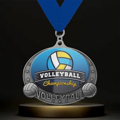 2" UV Printed Volleyball Medals