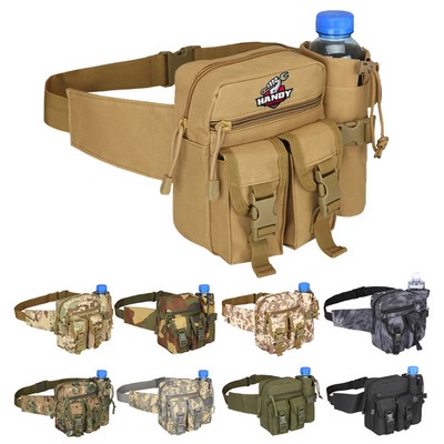Compact Military Grade Waist Pack w/ Bottle Holder