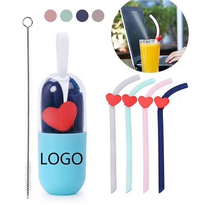 Silicone Food Grade Folding Straws