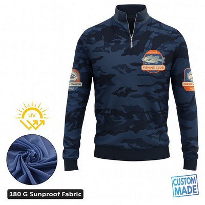 Unisex Sublimated SolarProtect Quarter Zip Pullover