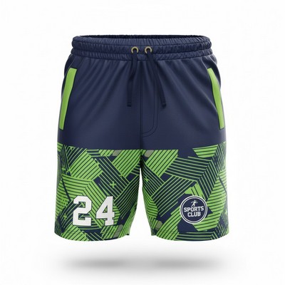 Women's Standard Length Sublimated Training Shorts 180G